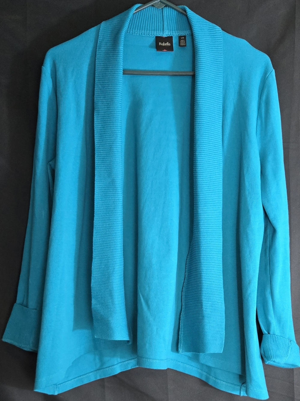 Rafaella Bright Turquoise Open-Front Cardigan #530